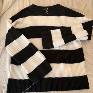 Black and White Striped Sweater